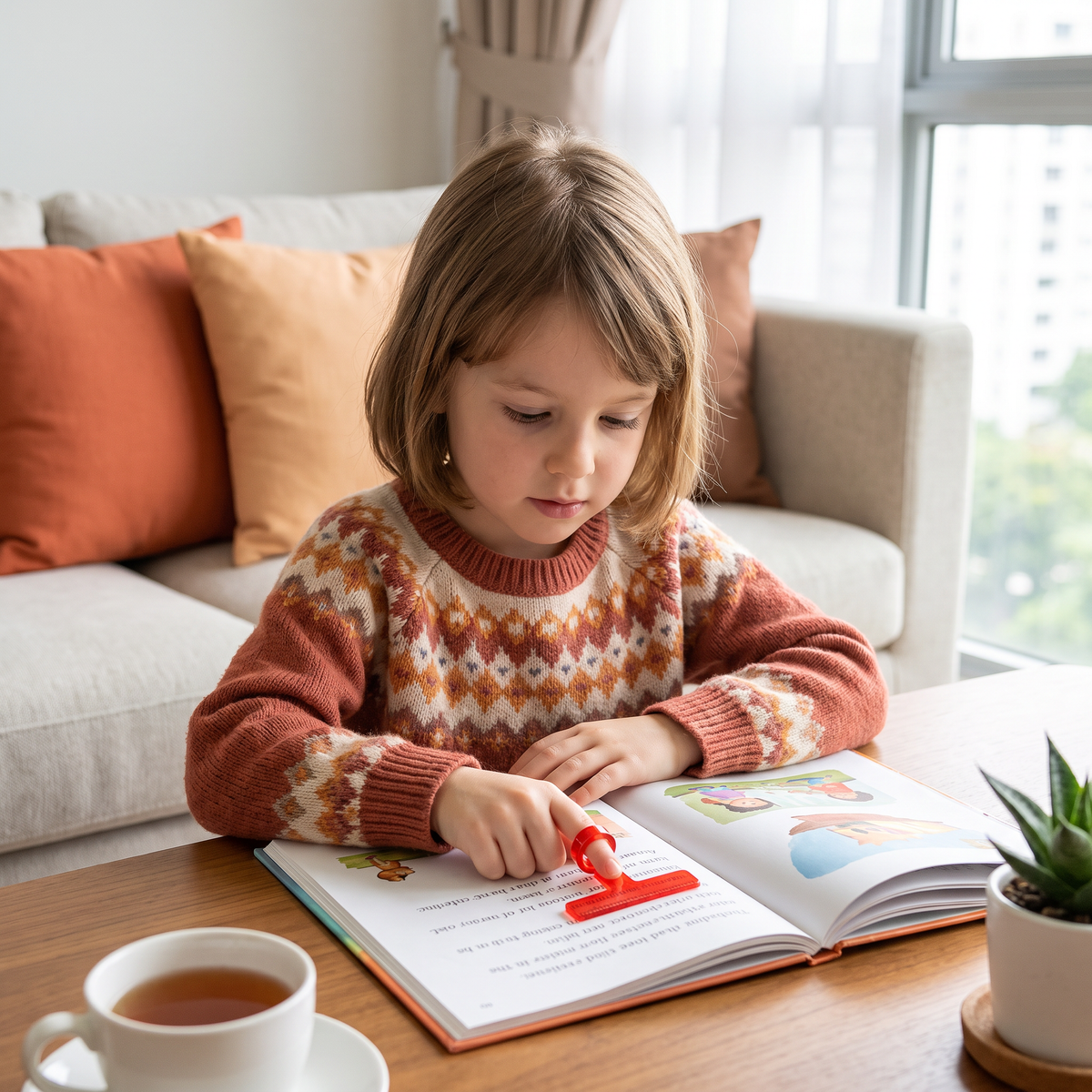 Kids’ Finger Reading Tracker – Translucent Reading Guide