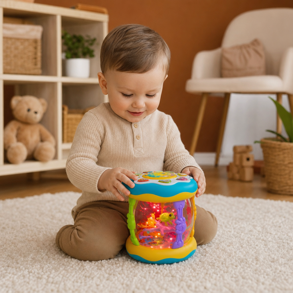 Interactive Musical Toy with Lights – Montessori Sensory & Soothing Lullaby Toy