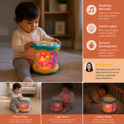 Interactive Musical Toy with Lights – Montessori Sensory & Soothing Lullaby Toy