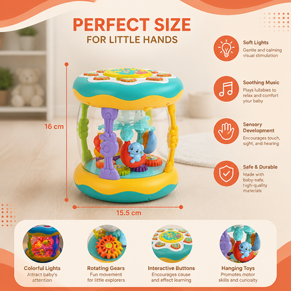Interactive Musical Toy with Lights – Montessori Sensory & Soothing Lullaby Toy