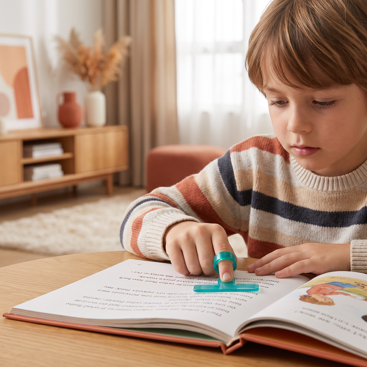 Kids’ Finger Reading Tracker – Translucent Reading Guide