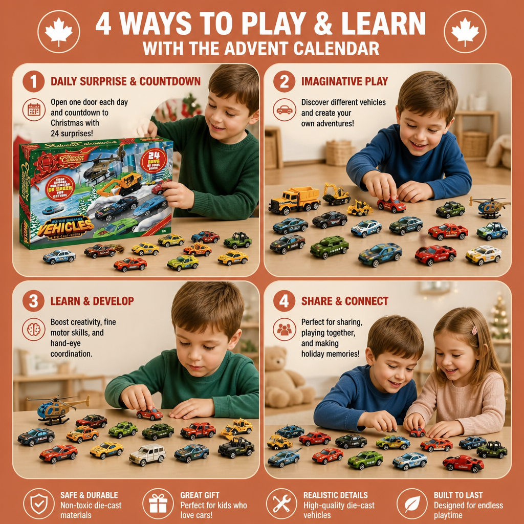 Christmas Die-Cast Car Advent Calendar for Kids