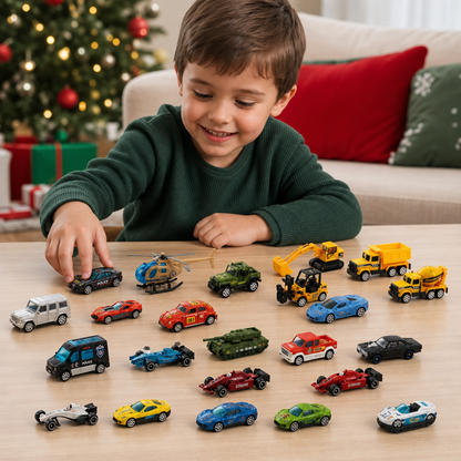 Christmas Die-Cast Car Advent Calendar for Kids