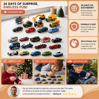 Christmas Die-Cast Car Advent Calendar for Kids