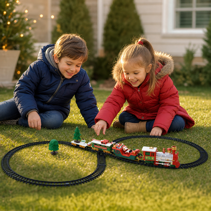 Kids’ Electric Train Set with Lights, Sounds & Steam Effects