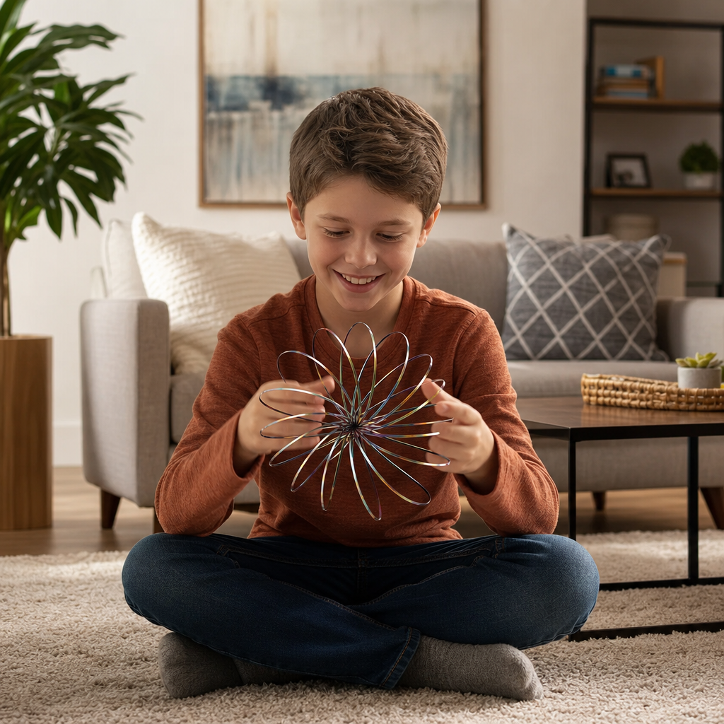 Geometric Spring Fidget Toy – Sensory Stress Relief Sculpture