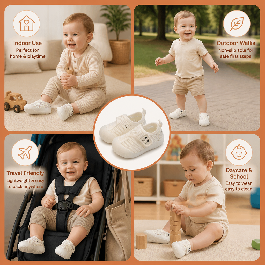 Comfortable Baby Shoes with Soft, Non-Slip Soles