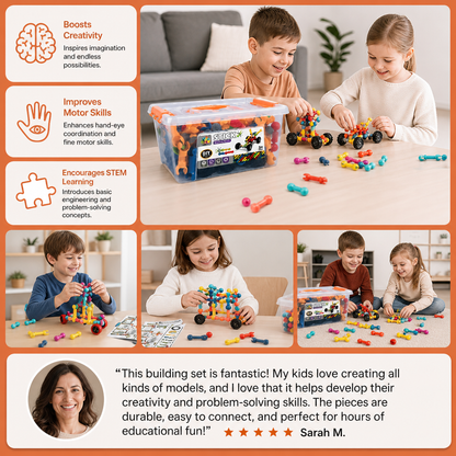 Educational DIY Building Set with Movable Joints
