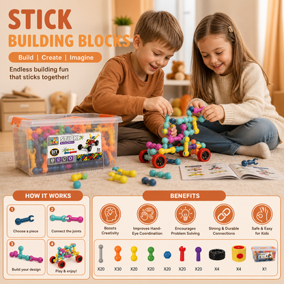 Educational DIY Building Set with Movable Joints