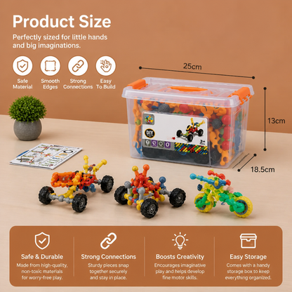 Educational DIY Building Set with Movable Joints