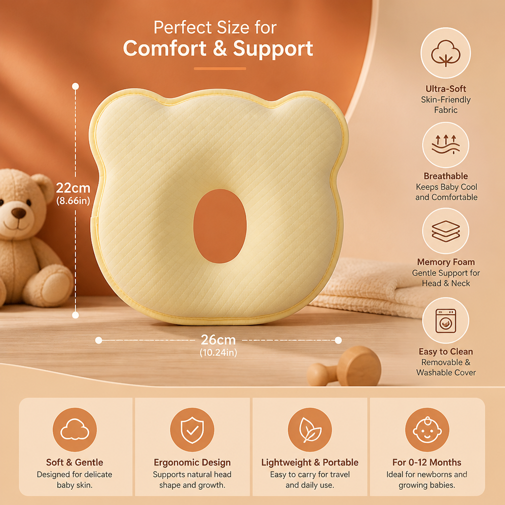 Memory Foam Baby Comfort Support Pillow