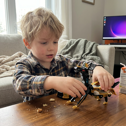 2-in-1 Magnetic Transforming Car & Dinosaur Toy with Automatic Collision Action