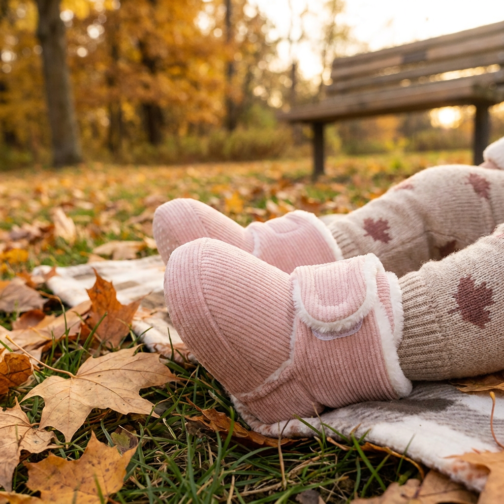 Warm & Cozy Plush Baby Booties with Soft, Non-Slip Soles