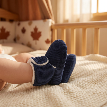 Warm & Cozy Plush Baby Booties with Soft, Non-Slip Soles