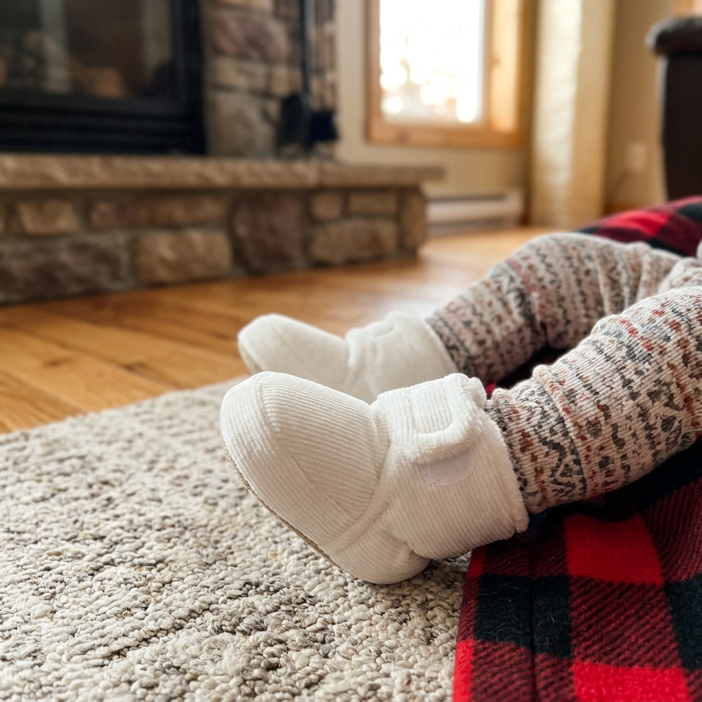 Warm & Cozy Plush Baby Booties with Soft, Non-Slip Soles