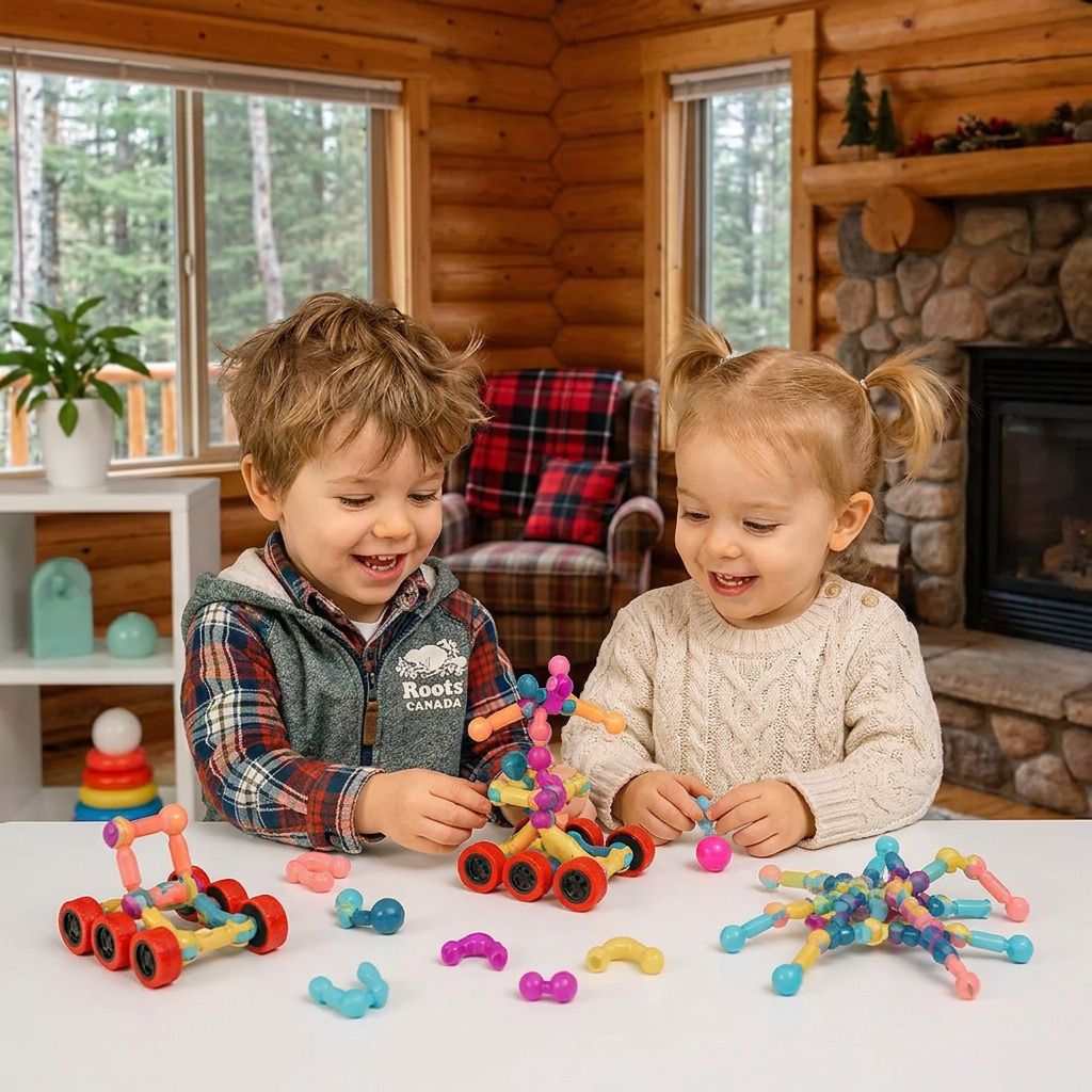 Educational DIY Building Set with Movable Joints