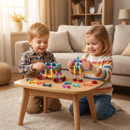 Educational DIY Building Set with Movable Joints