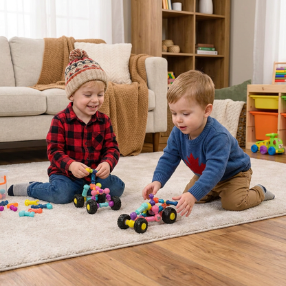 Educational DIY Building Set with Movable Joints