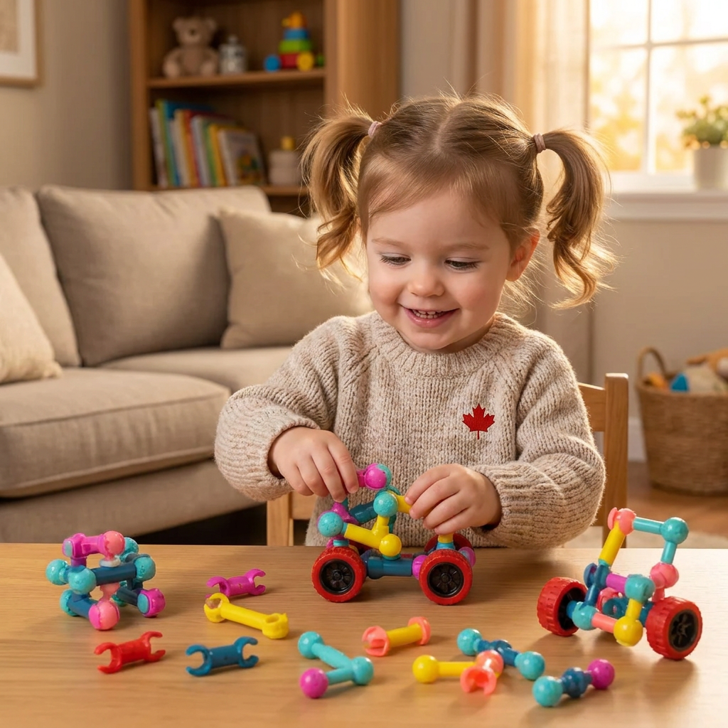 Educational DIY Building Set with Movable Joints