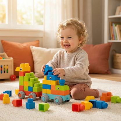 Children's Safe Rubber Building Blocks for Early Learning