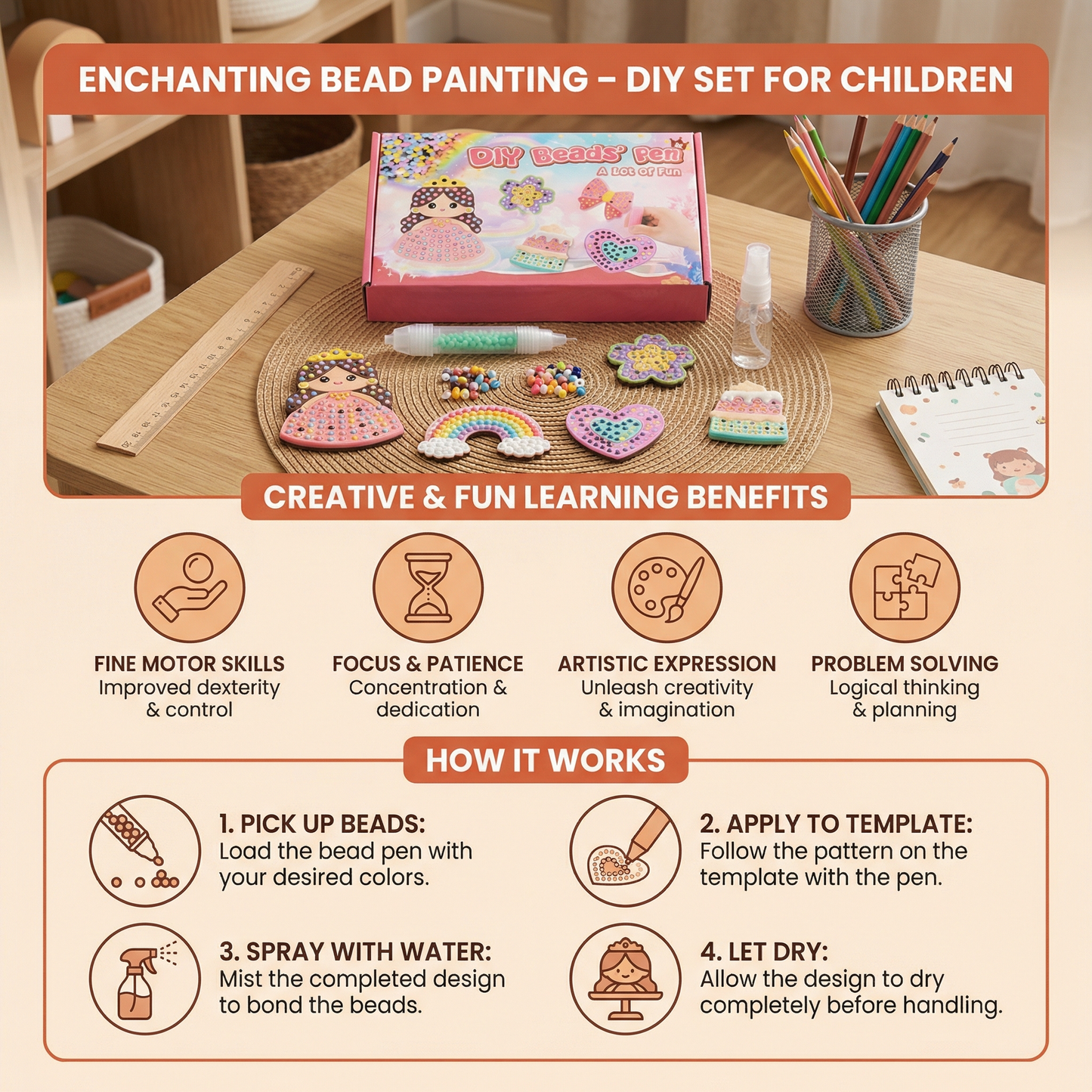 Enchanting Bead Painting – DIY Set for Children