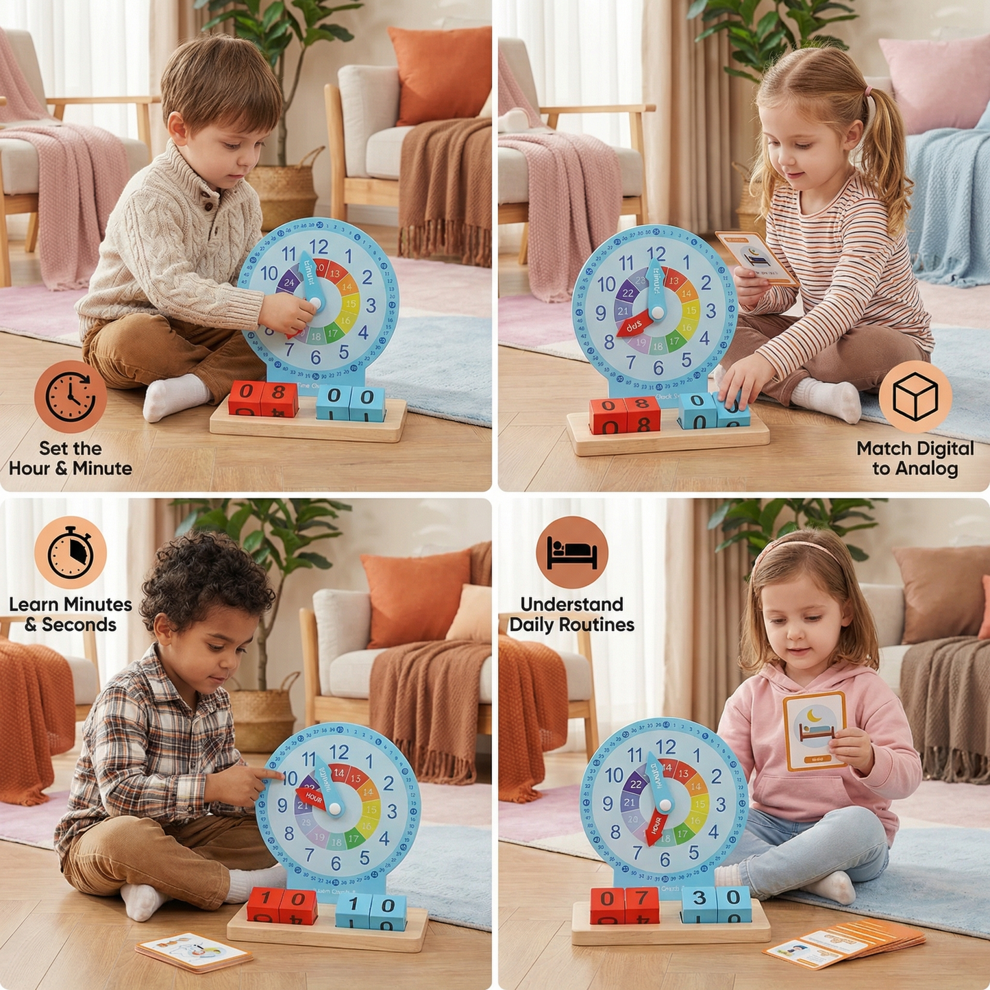 Educational Montessori Time Learning Toy
