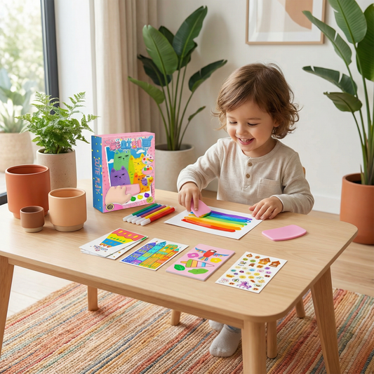 Creative Rainbow Colors Smear Art Set