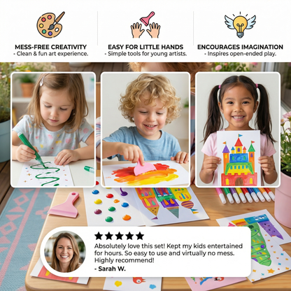 Creative Rainbow Colors Smear Art Set