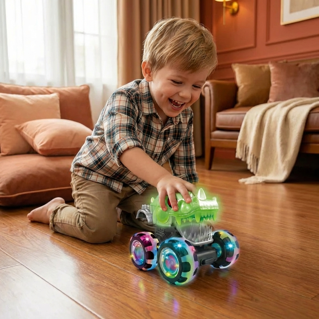 Glowing Monster Truck Toy Cars