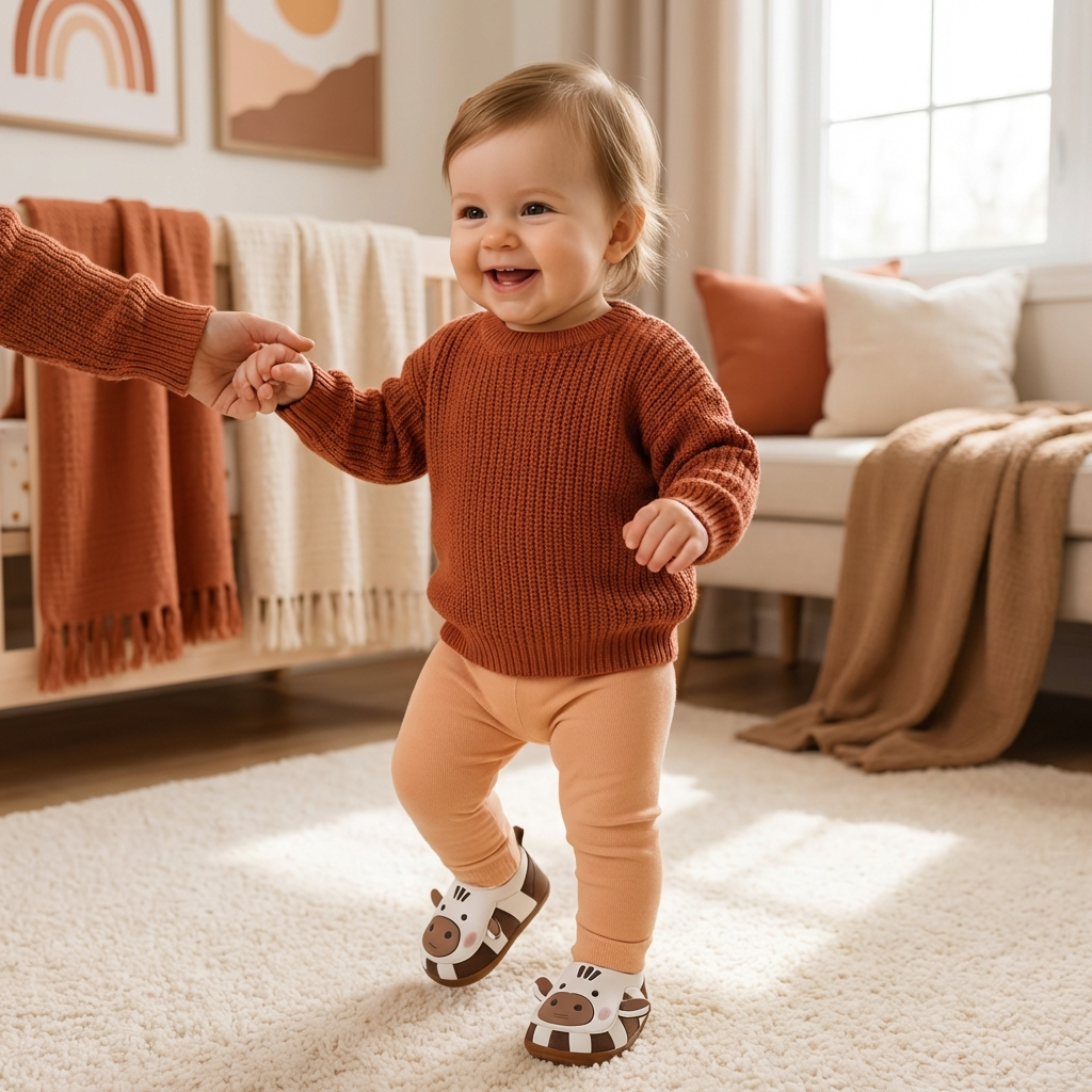 Cuddly soft baby sock shoes – Warm, non-slip & comfortable