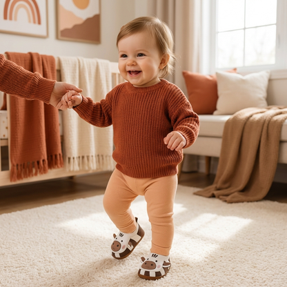 Cuddly soft baby sock shoes – Warm, non-slip & comfortable