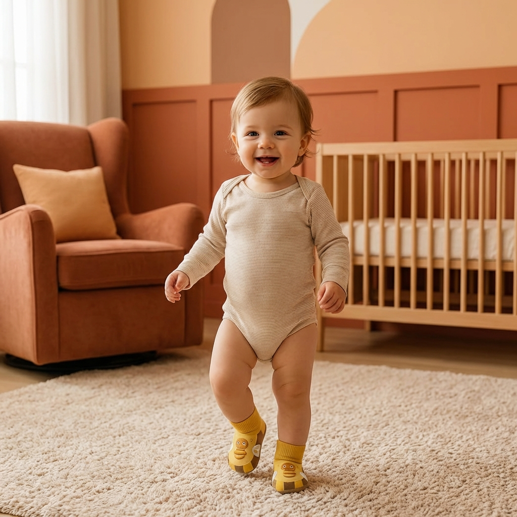 Cuddly soft baby sock shoes – Warm, non-slip & comfortable