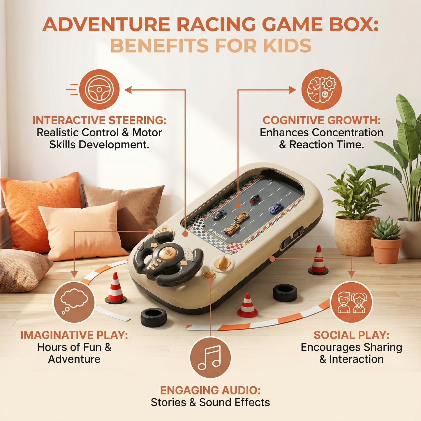 Adventure Racing Game Box for Kids
