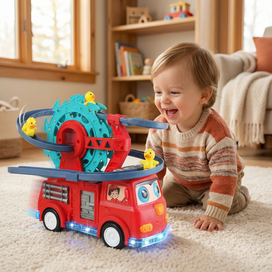 Fire Engine Duck Slide Toy Car
