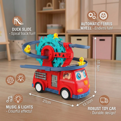 Fire Engine Duck Slide Toy Car
