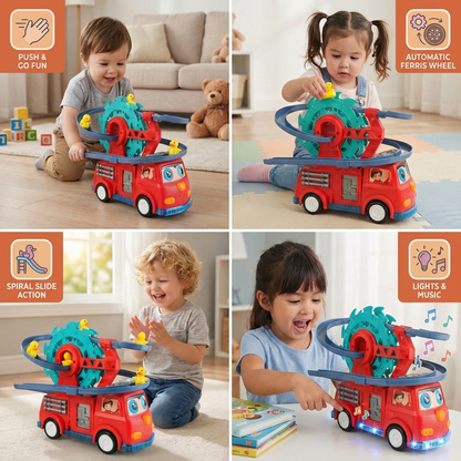 Fire Engine Duck Slide Toy Car