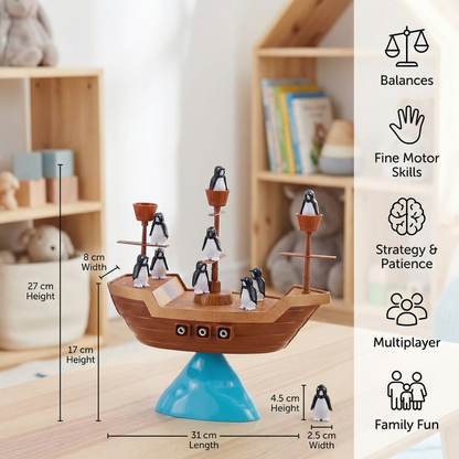 Penguin Pirate Ship Balance Game
