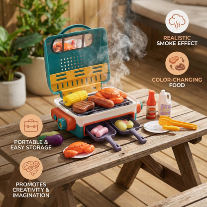 My first BBQ Grill – Children's Kitchen with Smoke Effect and Color-Changing Food