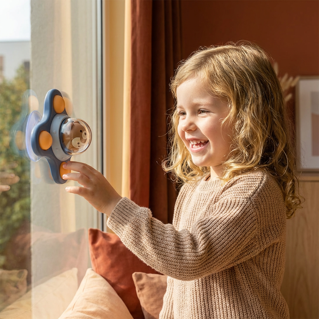 Montessori Suction Cup Spinner – Rotating Learning Toy