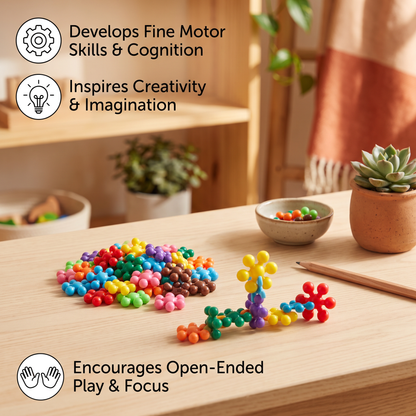 Montessori Plum Blossom Building Block Set