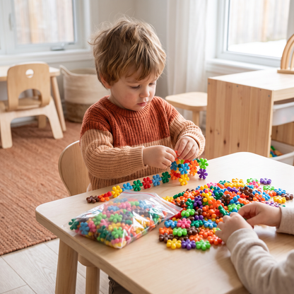 Montessori Plum Blossom Building Block Set