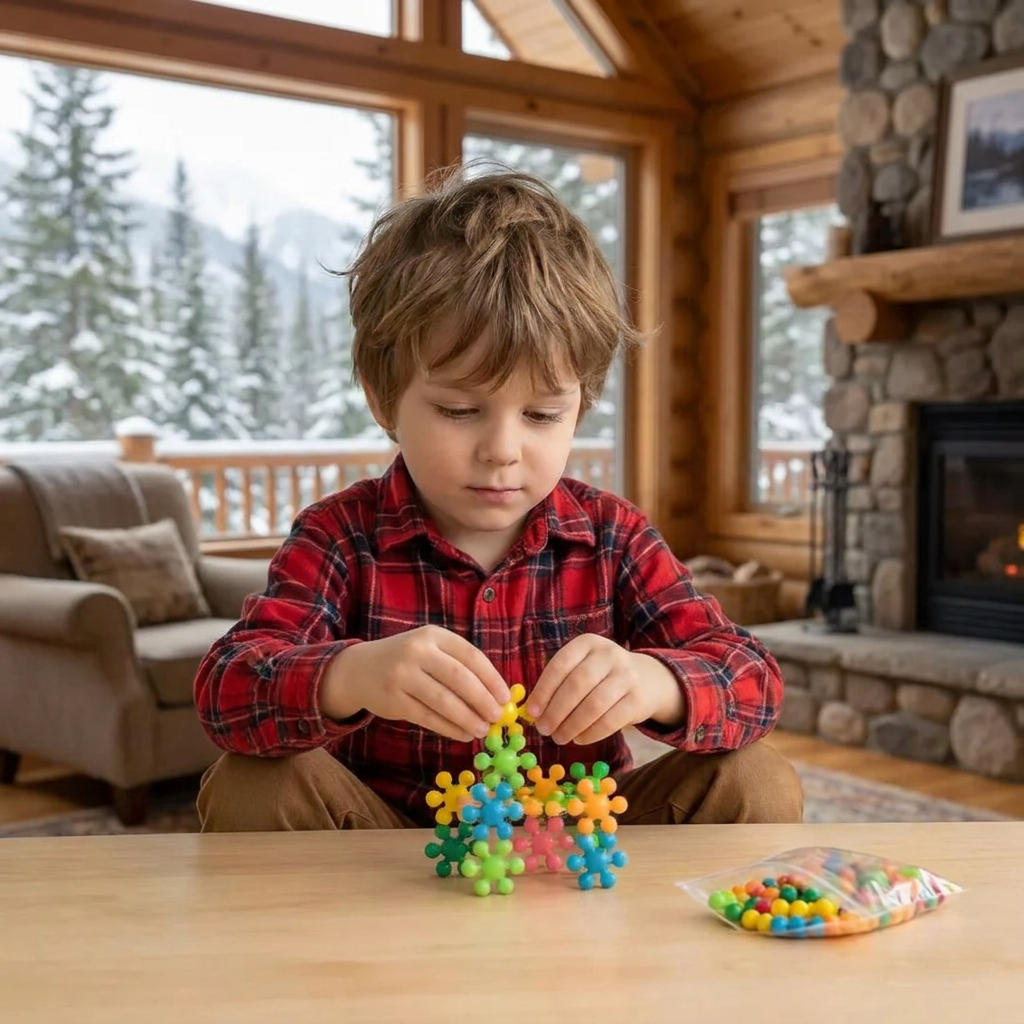 Montessori Plum Blossom Building Block Set