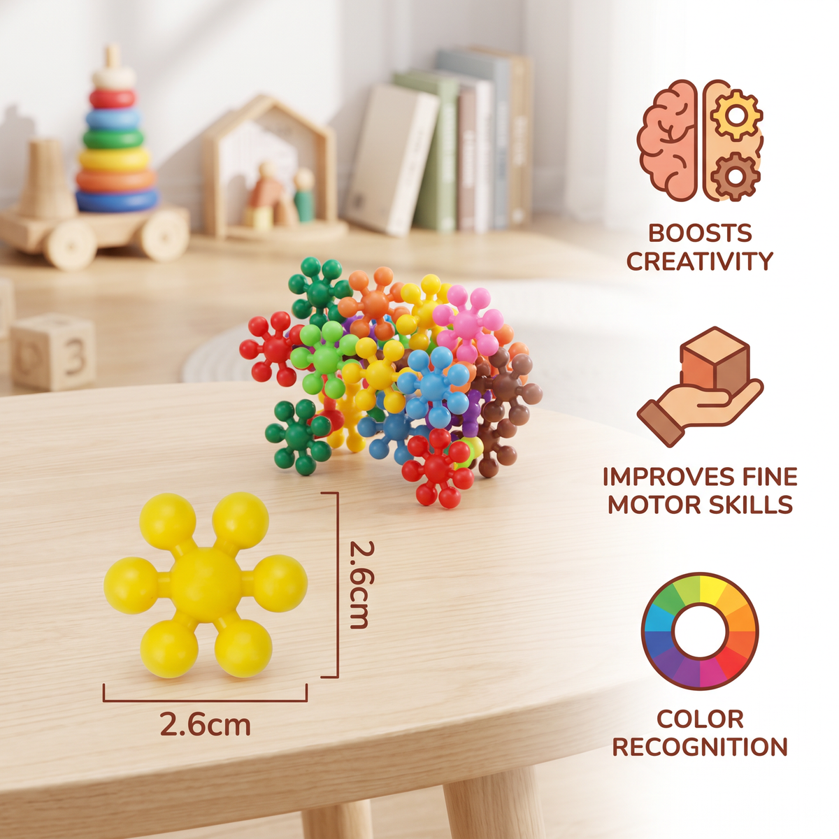 Montessori Plum Blossom Building Block Set