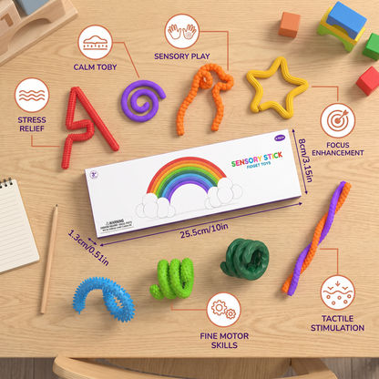 Sensory Fidget Sticks – Soothing Twisty Toys for Stress Relief