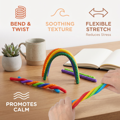 Sensory Fidget Sticks – Soothing Twisty Toys for Stress Relief