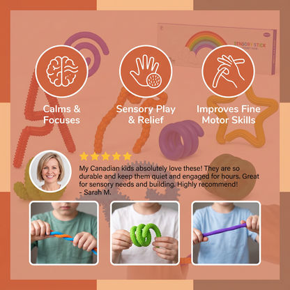 Sensory Fidget Sticks – Soothing Twisty Toys for Stress Relief