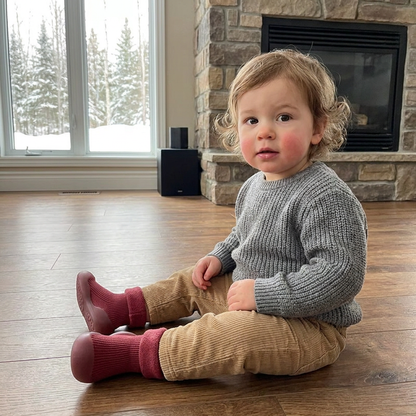 Warm Baby Walking Sock Shoes with Soft Non-Slip Soles