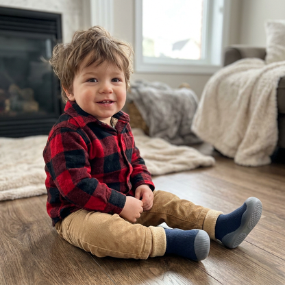Warm Baby Walking Sock Shoes with Soft Non-Slip Soles