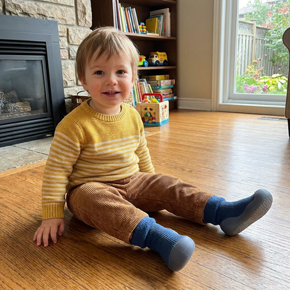 Warm Baby Walking Sock Shoes with Soft Non-Slip Soles
