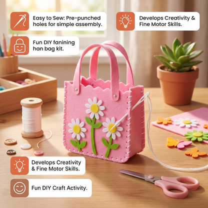 DIY Cute Felt Handbag Sewing Craft Kit for Kids